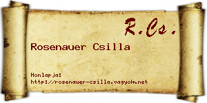 Rosenauer Csilla névjegykártya